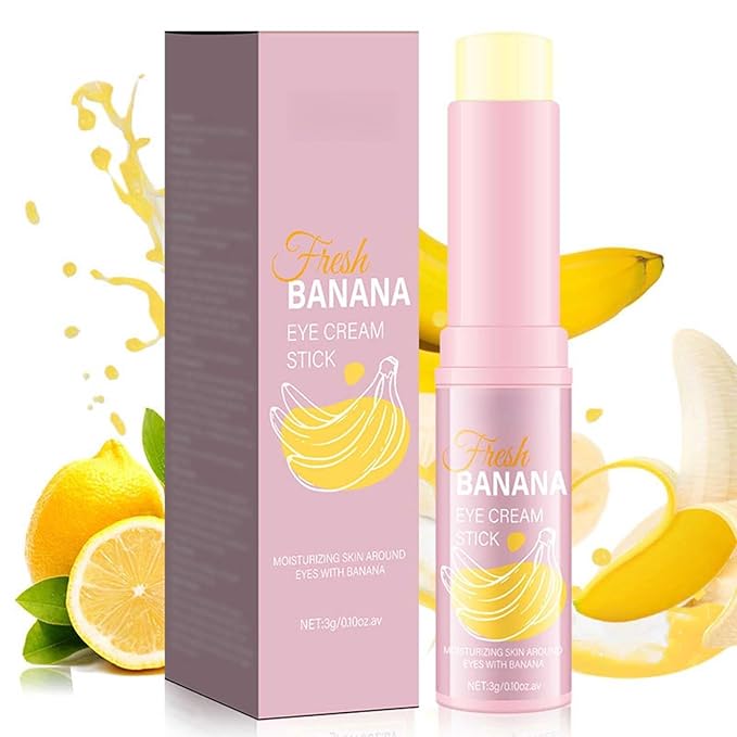 Banana Eye Cream, Anti Aging Eye Cream for Fine Lines Eye Bags Dark Circles and Puffiness,Hydrating Under Eye Cream, with Retinol,Vitamin E,Vitamin C,Skin Care & Lifts(2PCS)