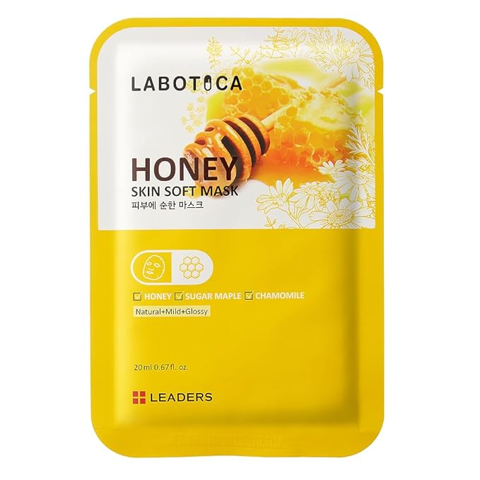 Honey Skin Soft Mask - Deep Hydration Elasticity Boost & Collagen Synthesis for Youthful Skin - Ideal for Dry Skin, Fine Lines, and Acne Care Korean Skincare (10 Sheets)