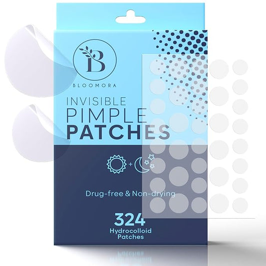 Invisible Pimple Patches (324 Count) - Hydrocolloid Acne Spot Treatment - Zit Patches for Face - Acne Treatment for Face - S/L Sizes
