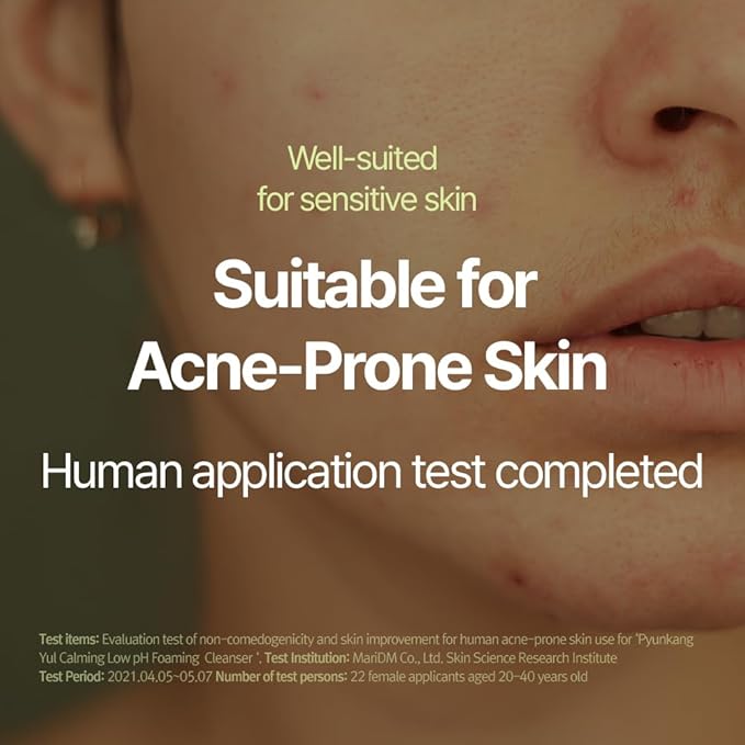 Pyunkang Yul Calming Low pH Foaming Cleanser | Daily Face Wash & Makeup Remover with Tea Tree, Centella Asiatica, 5 Hyaluronic Acids that Removes Dead Skin Cells, Hydrates Skin - 150ml 5.07 Fl.Oz.