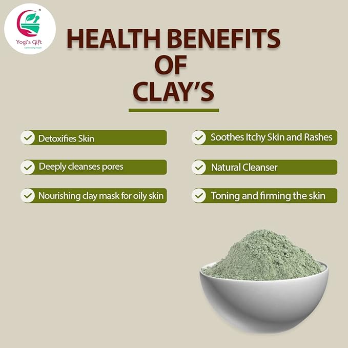 YOGI’S GIFT – Celebrating health Multi Pack | Pack of 5 Clays + Rose Petal Powder for bundle……