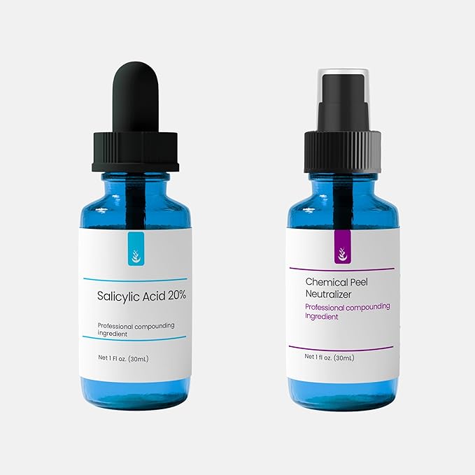Pure Original Ingredients Salicylic Acid 20% Solution with Neutralizer (30 mL each), Glass Dropper