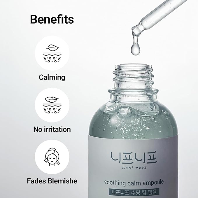 Soothing Calm Ampoule with Niacinamide, Spot Care Hyaluronic Acid, Non-Greasy, CICA Healing and Gentle Formula (30ml /1.01 oz) Radiant Serum, Korean Skincare