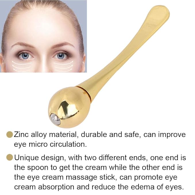 Eye Cream Massage Sticks, Zinc Alloy Eye Cream Applicator Eye Anti Wrinkle Eye Fatigue Relief Massage Stick for Facial-Treatments-and-Masks Cream Scoop DIY Cosmetic Tool