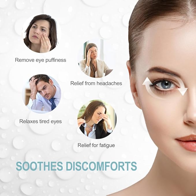 NEWGO Cooling Eye Mask for Puffy Eyes, Cold Eye Mask Eye Ice Pack for after Eyes Surgery, Tension Stress Relief, Itchy Eyes, Headaches, Dark Circles - Blue 2 Pack