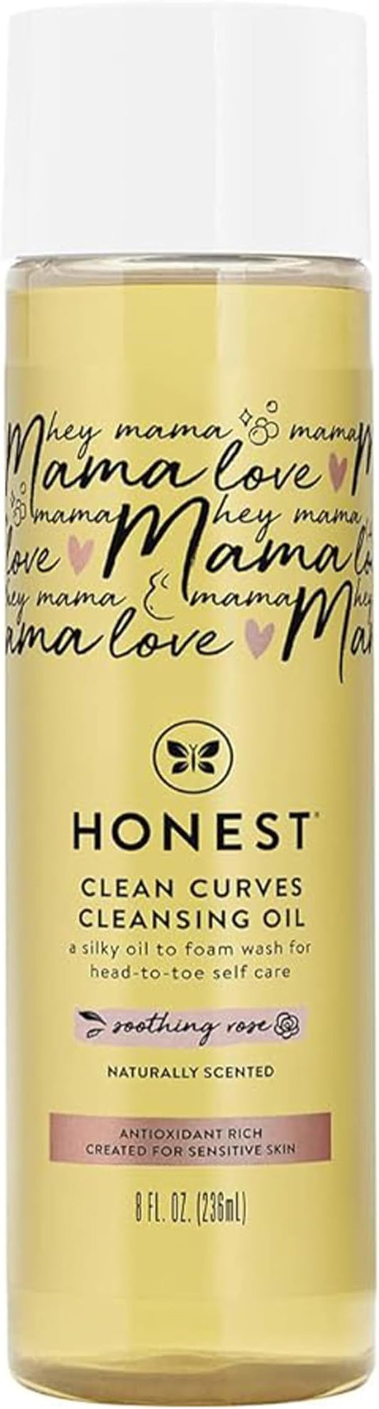 The Honest Company Honest Mama Clean Curves Cleansing Shower Oil | Naturally Derived, Soap Free | Avocado Oil, Vitamin E | 8 fl oz