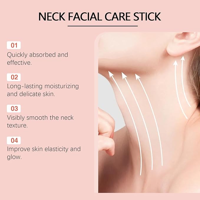 Retinol & Collagen Neck Facial Care Stick, Anti Aging Neck and Décolleté Firming Cream - Tighten and Hydrate Skin Day & Night Neck Tightening Cream Firm Repair Sagging Rejuvenates Skin