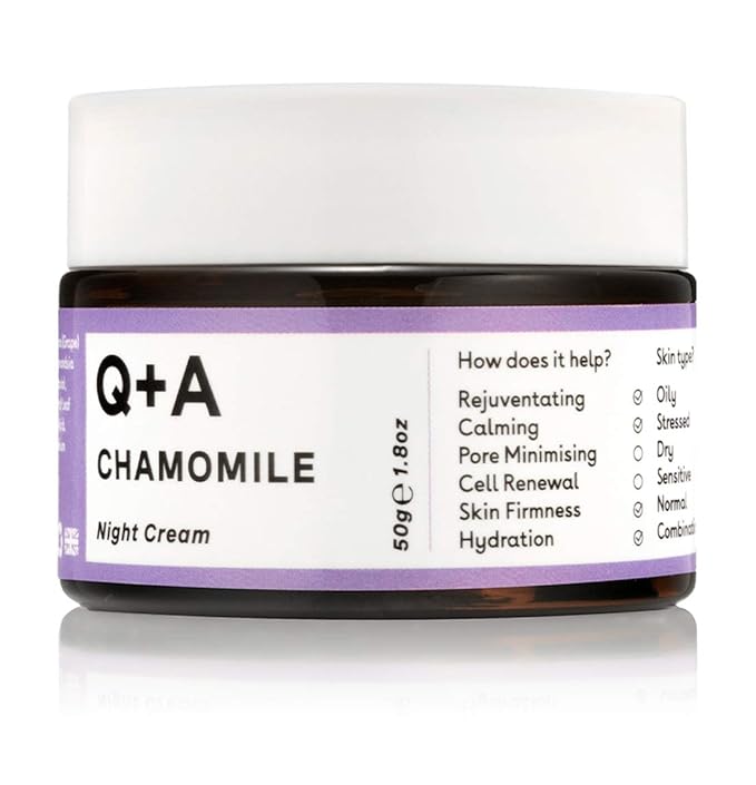 Chamomile Night Cream, a Super Soothing Moisturiser, works whilst you sleep for a hydrated and fresh complexion (1.8 Fl.Oz)