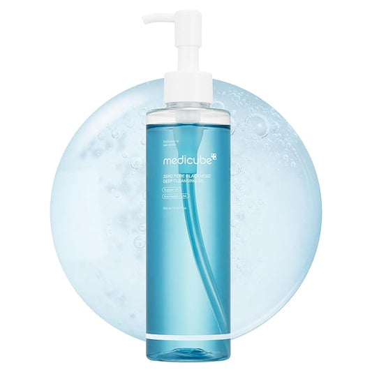 medicube Zero Pore Blackhead Deep Cleansing Oil | Makeup Remover for all skin types, Daily Moisture Facial Cleanser, Low-Irritation | Korean Skin Care (205ml / 6.93 fl.oz)
