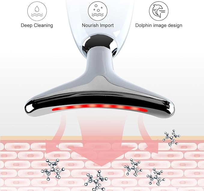 Face and Neck Massager，7 Color Multifunctional Facial Skin Care Tools, Led Face and Neck Beauty Device for Home Use