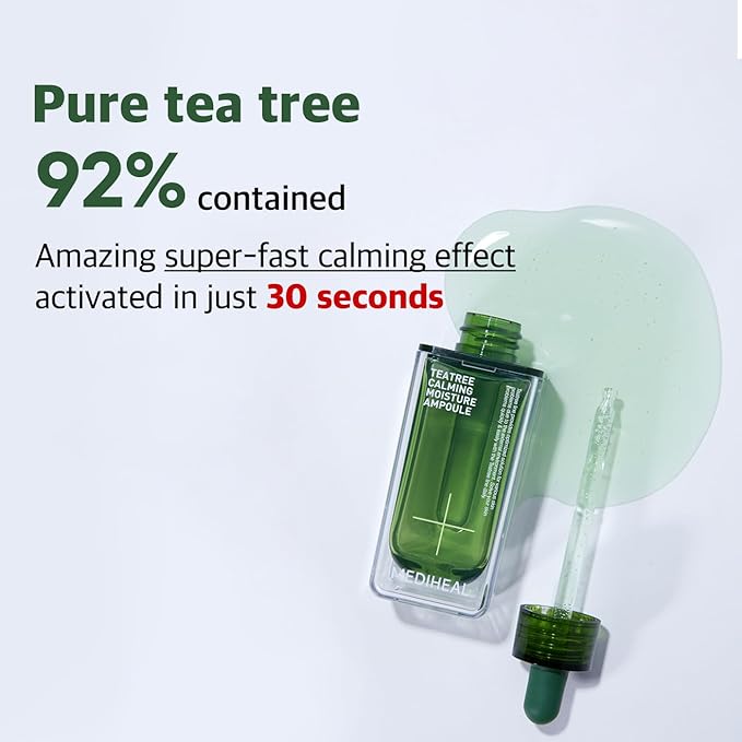 Mediheal Teatree Calming Moisture Ampoule,50ml Quick Calming and deep Hydrating with 92% Pure Tea Tree