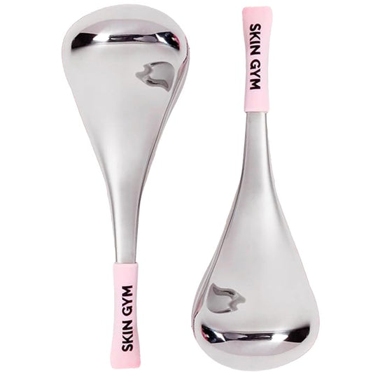 Skin Gym Cryo-Ice Massage Sticks, Stainless Steel Cooling Face Roller for Puffiness, Circulation & Lymphatic Drainage, Face & Neck Massager