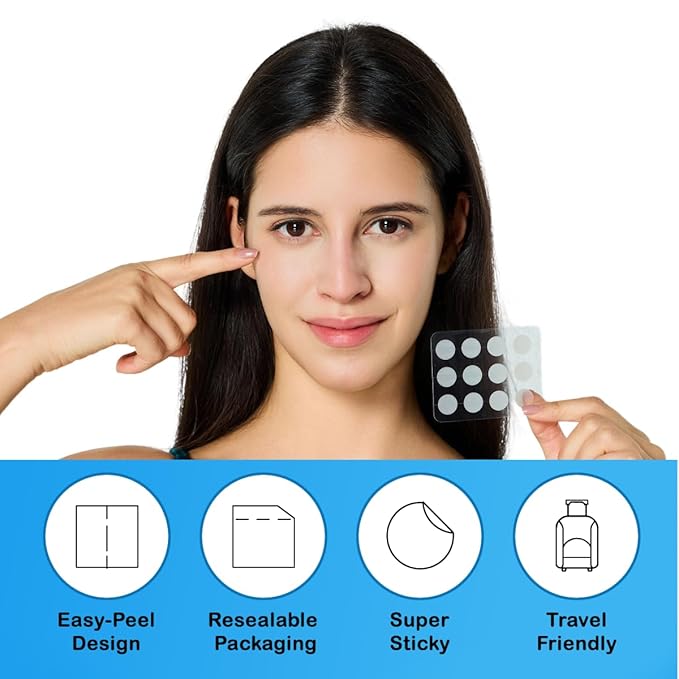 Pimple Patches for Face, Hydrocolloid Acne Patches, Absorb Zits and Blemishes, Invisible Spot Cover, Treatment for Breakouts, Acne Stickers with Salicylic Acid and Tea Tree Oil (24 Count)