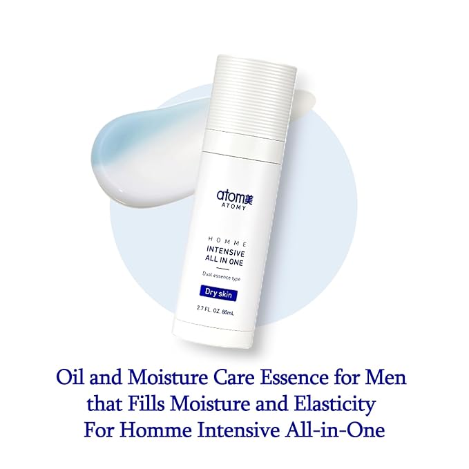 Oil and Moisture Care Essence for Men that Fills Moisture and Elasticity For Atomy Homme Intensive All-in-One (2.7fl.oz. 80ml)