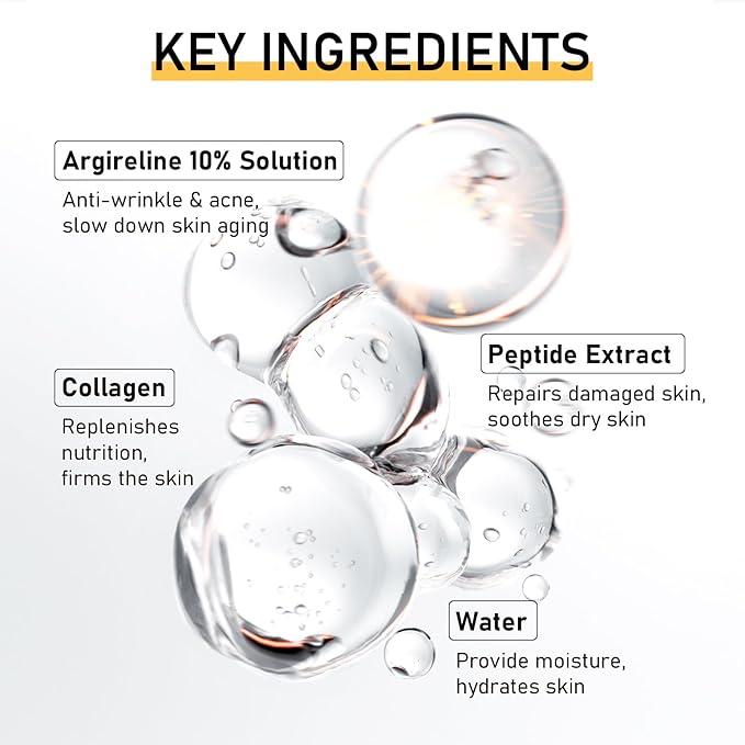Argireline Serum For Oily Skin, Advanced Anti-Wrinkle Facial Serum For Women, 30 ML/ 2 PCS Moisturizing Argireline 10% Solution For Face, Argireline Peptide.