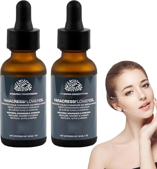 2PCS Paracress Facial Oil, Paracress Oil,Natural Paracress Extract Oil,Paracress Facial Serum Organic, Reduce Smooth Fine Lines and Wrinkles,for All Skin Types