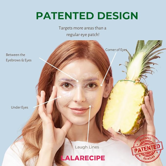 Heart Goggle Moisture Eye Mask – Hydrating & Cooling Hydrogel Patches with 8-Hyaluronic Acid, Avocado & Collagen – Korean Skincare for Dry & Sensitive Skin (Pack of 10)