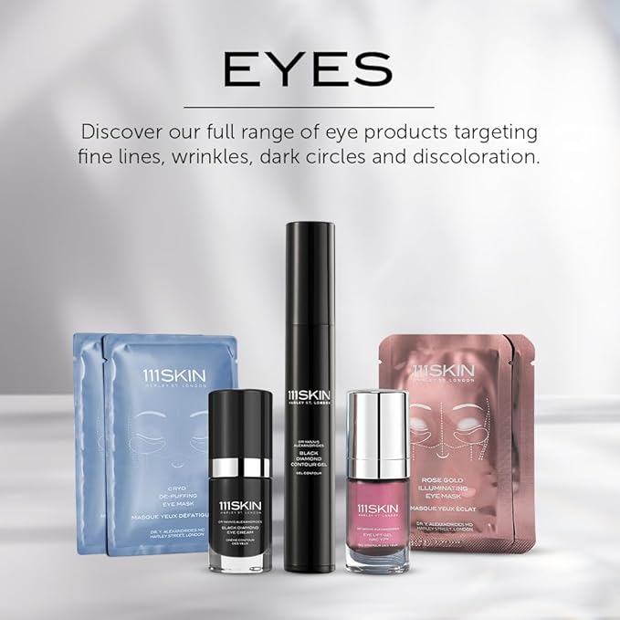 111SKIN Cryo De-Puffing Eye Mask, Hydrating Under Eye Patches for Puffy Eyes & Dark Circles with Seaweed Extract, Vit E & Peptide Complex, Nourishing Formula for Fine Lines & Puffiness, 8 Pairs, Blue