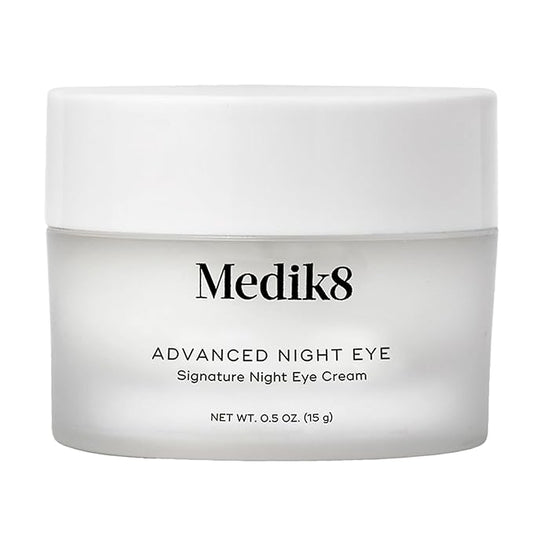 Medik8 Advanced Night Eye - Multi Peptide and Caffiene Eye Cream - Overnight Eye Cream for Smoothing Wrinkles and Dark Circles - 0.5 oz