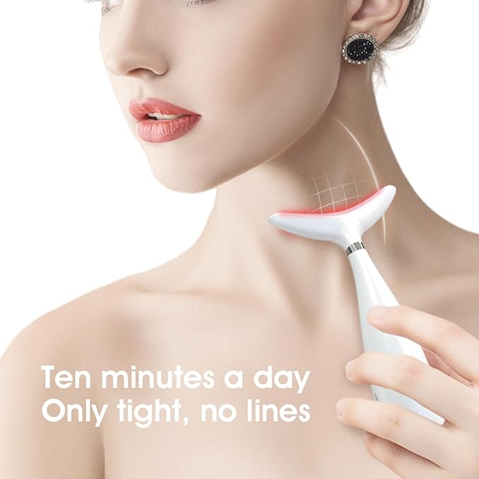 Facial Massager for Face & Neck - Lifting Device for Wrinkle Removal - 3 Color Anti-Wrinkles Tool for Home Skin Care