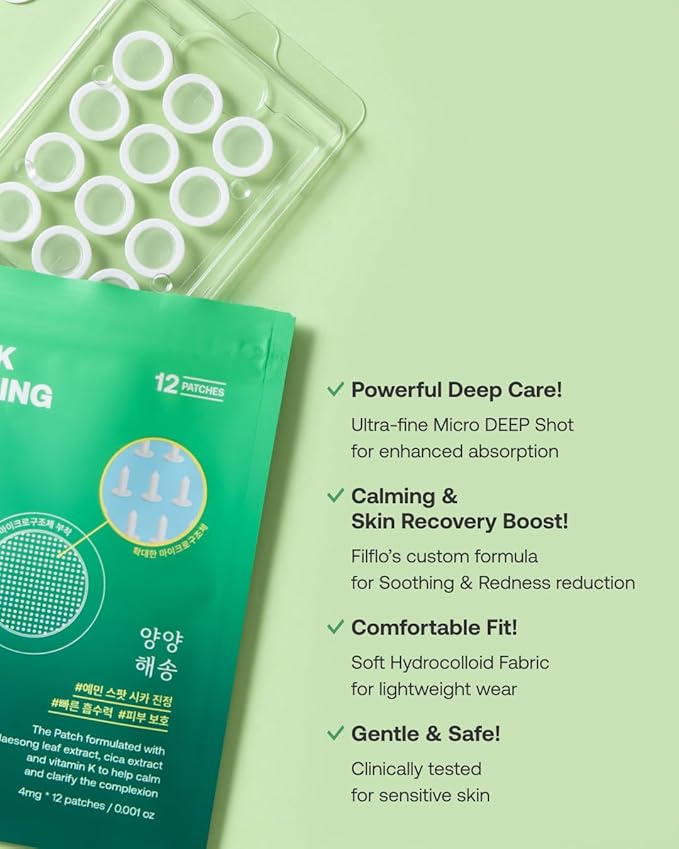 Yangyang Pine Quick Calming Spot Patch (12 Patches) | Hyaluronic Acid Soothing Deep Shot | Blemish Relief | Pimples Care | Ultra-Thin Hydrocolloid Patch | Non-Irritating Acne Treatment