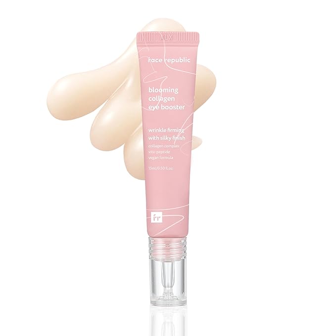 Face Republic Blooming Collagen Eye Booster 15ml 0.50 fl oz | Wrinkle Care Eye Cream | Nourishing, Firming, Smoothing | Collagen, Vita-Peptide | Firm and Elastic Skin | Vegan Korean Skin Care