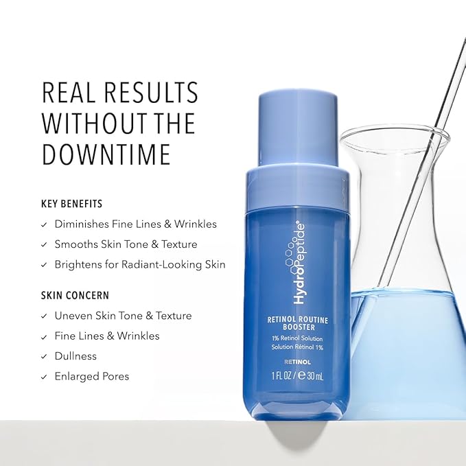 HydroPeptide Retinol Routine Booster, 1% Universal Tri-Retinol Complex Peptide Solution, 1 Ounce