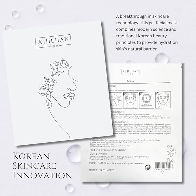 BIO-CELLULOSE Face Sheet Mask | Intensive Hydration | Skin-Nourishing Formula | Gel Facial Mask for Anti-Aging and Wrinkle Care | Korean Skincare Innovation | 1 Single Use Mask, 1.0 fl. oz. | 30 ml