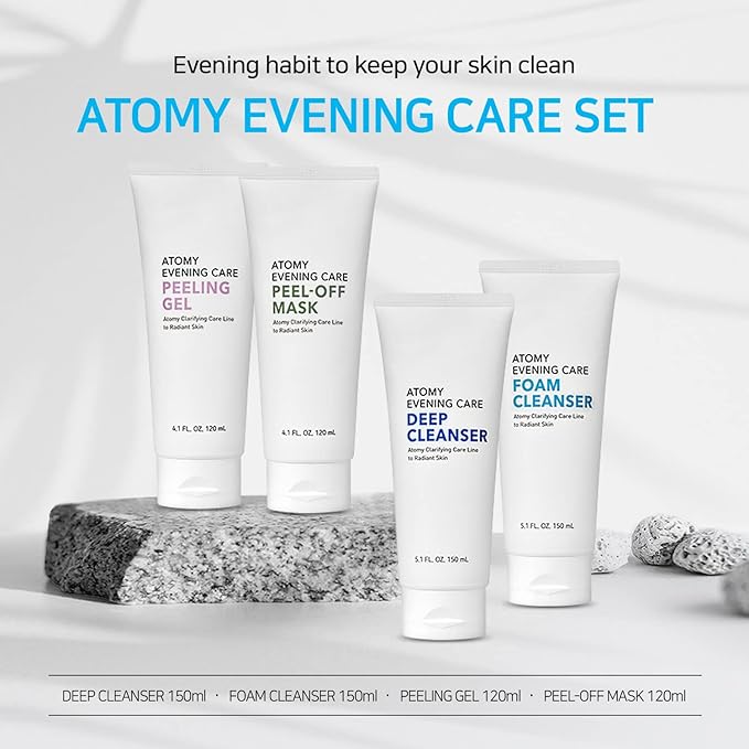 gadi place ATOMY Evening Care 4 Set/DEEP CLEANSER/FOAM CLEANSER/PEELING GEL/PEEL-OFF MASK