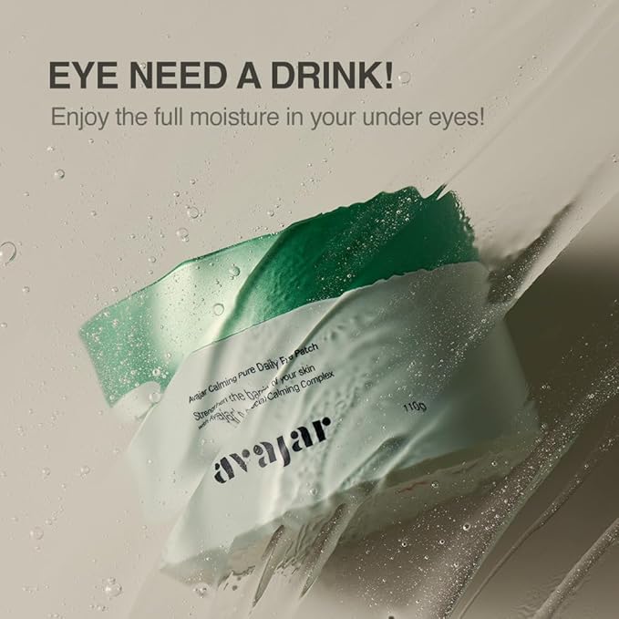 Avajar Calming Daily Eye Patch (90Pcs) - Soothing Korean Skincare Under-Eye, Smile Line Hydrogel Masks with Hyaluronic Acid, Niacinamide & Centella, K-Beauty Mask for Hydration & Relaxation