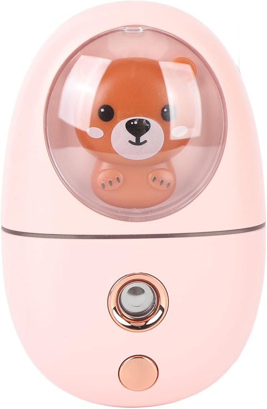 Facial Mist Sprayer, Cute Animal Mini Face Steamer Portable Facial Mist Sprayer Facial Steamer for Travelling 35ml 500mah ()