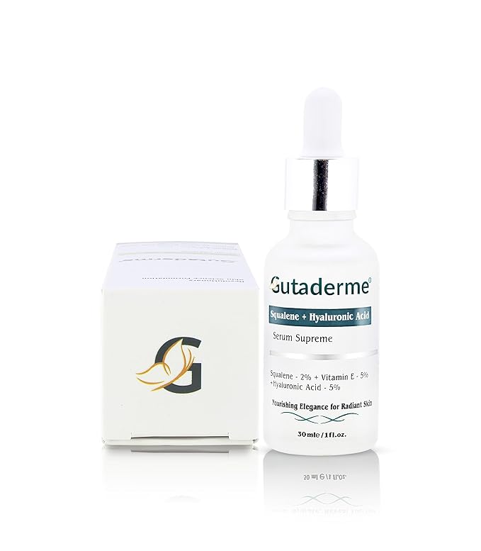 Squalene + Hyaluronic Acid Serum Vitamin E Face Serum & Hylunaric Acid Moisturizer, 30ml/f1 oz