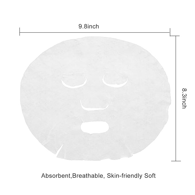 100 Pieces Compressed Disposable Facial Mask Sheet Home DIY Skin Care, Get 1x Mask Bowl For Free