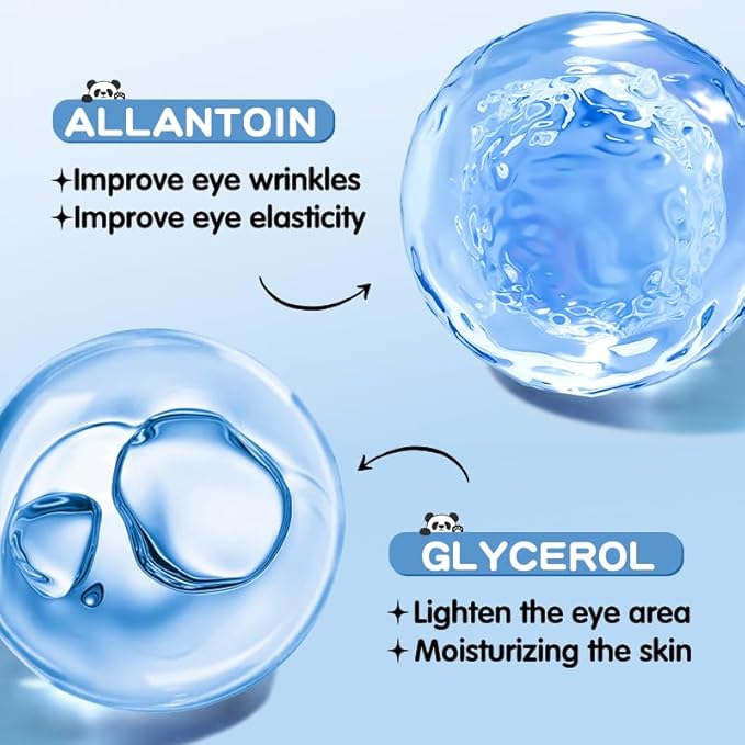 Hydrating Under Eye Patches for Dark Circles & Puffy Eyes - 60 Pairs Eye Mask with Hyaluronic Acid, Blueberry & Centella - Vegan, Cruelty-Free Skincare