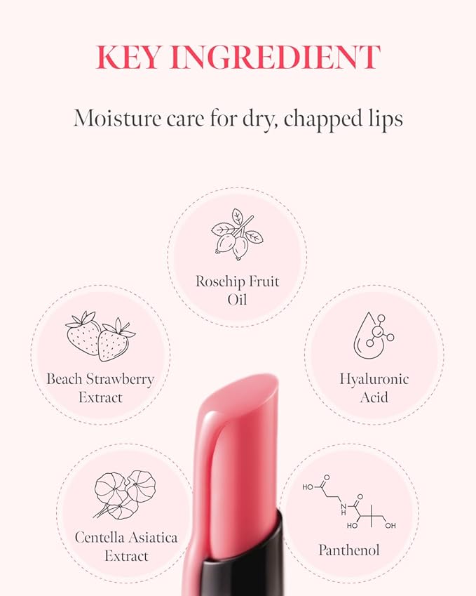 Volumizing Lip Fondue 01 Naive 2g, 3-in-1 Melting Balm for Hydrating Lip Care, Plumping Volume and High-Gloss Water Glow, Infused with Rosehip Oil for Longlasting Moisture, Korean Makeup