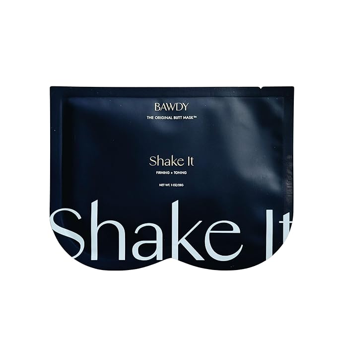 BAWDY Shake It - Marine Algae Beauty Mask for Your Butt - Firming + Illuminating Treatment for Your Behind - 2 Sheets, One for Each Cheek - Clean Beauty Mask for Your Butt (2 Sheets - Single-Use)