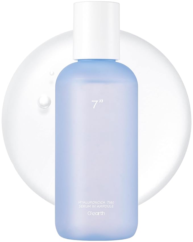 O'EARTH Triple Layer HyaluronCica 7sec Serum In Ampoule - Ultra-Hydrating, Soothing, Non-Sticky Formula for Deep Skin Nourishment and Firmness, 3.6 fl.oz.