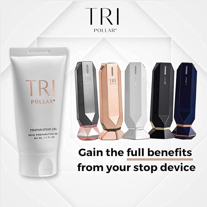 TriPollar Stop Preparation Gel 50ml (X3) - High Radio Frequency Skin Tightening Facial Machine Gel - Professional Home RF Anti-Aging Formula - Compatible with TriPollar Stop Devices - FDA Cleared