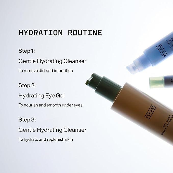 Versed Gentle Hydrating Facial Cleanser - Cream Face Cleanser with Hyaluronic Acid & Aloe Leaf Juice - Fragrance-Free cleanser for Dry Skin