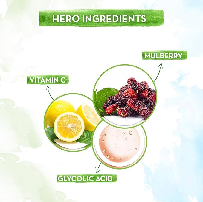 Mamaearth Face Serum with Mulberry & Vitamin C | Evens Skin Tone & Enhances Natural Glow | Hydrating & Lightweight | Non-Greasy Formula | For All Skin Types | 1.01 Fl Oz (30ml)