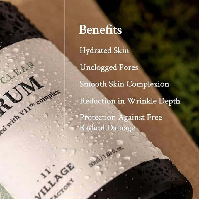 Active Clean Serum AHA BHA Mild exfoliation for acne and excess facial oil Korean Skincare for Blemish Care (1.69 fl oz/50ml)