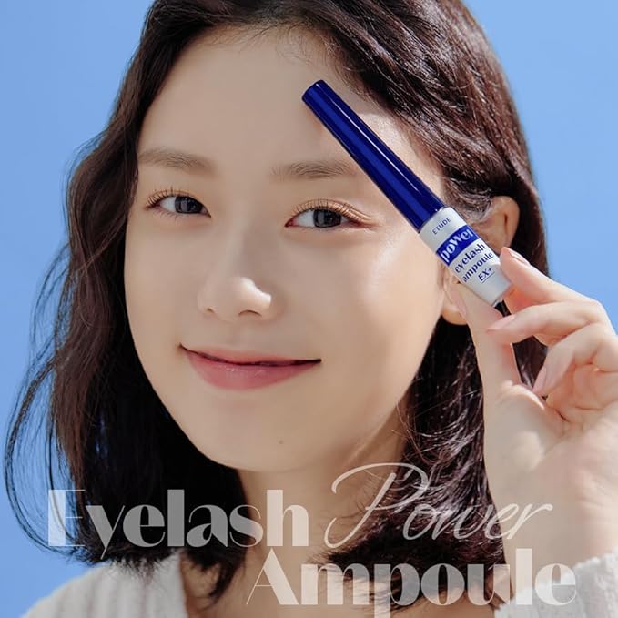 ETUDE Power Eyelash Ampoule 1+1 Set, Lash and Brow Treatment, Caffeine-Infused, Ultra Slim Tip, Lash Booster, Korean Makeup, Beauty (1.31 Fl Oz)