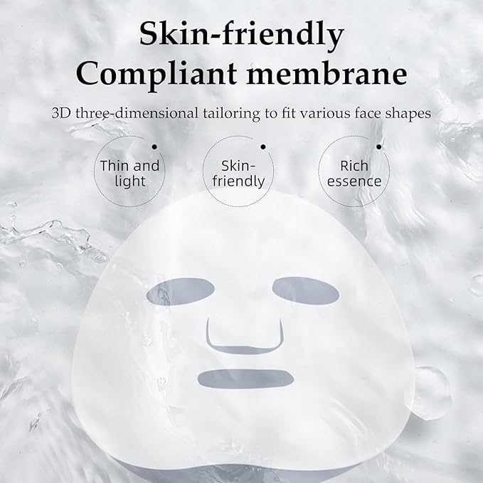 Face Masks Skincare 12 Sheet Pack Hydrating Skincare for All Skin Types, Beauty Girl Series, Natural Home Spa Treatment