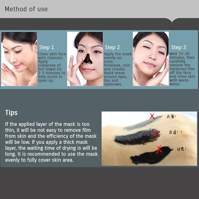BIOAQUA Blackhead Remover Black Spots Mask Nose Pilaten Acne Purifying Peel Off Charcoal Deeply Cleanses Pores Skin