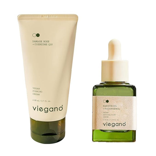 DAMASK ROSE + CoQ10 Firming Cream and BAKUCHIOL + TOCOPHEROL Rejuvenating Serum