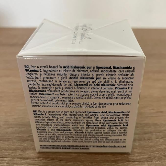 GEROVITAL HYALURON C Anti-Wrinkle Night Face Cream with Hyaluronic Acid, Vitamin C and E, Moisturizing and Regenerating Effect, for Dry, Normal Skin, 50 ml