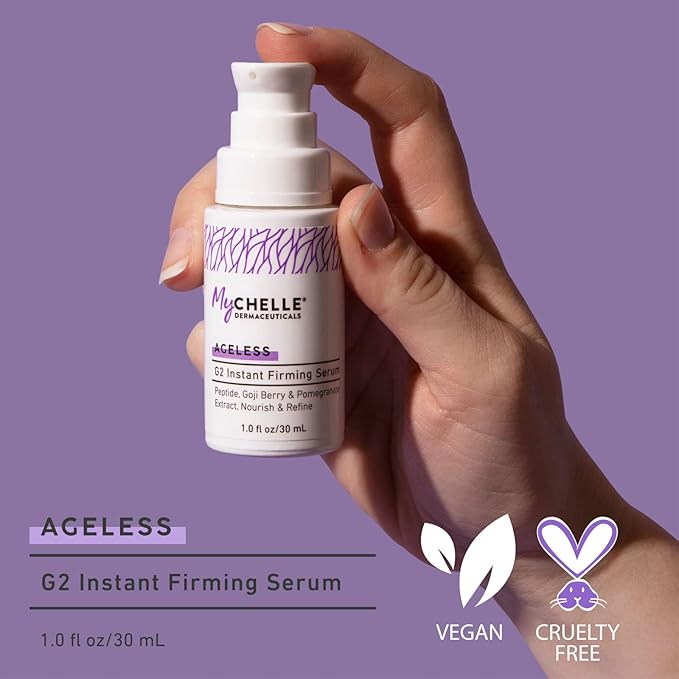 MyCHELLE Dermaceuticals G2 Instant Firming Serum, 1 Fl Oz - Skin Firming Serum with Peptide, Goji Berry & Pomegranate Extract to Nourish, Refine & Help Reduce the Appearance of Fine Lines and Wrinkles