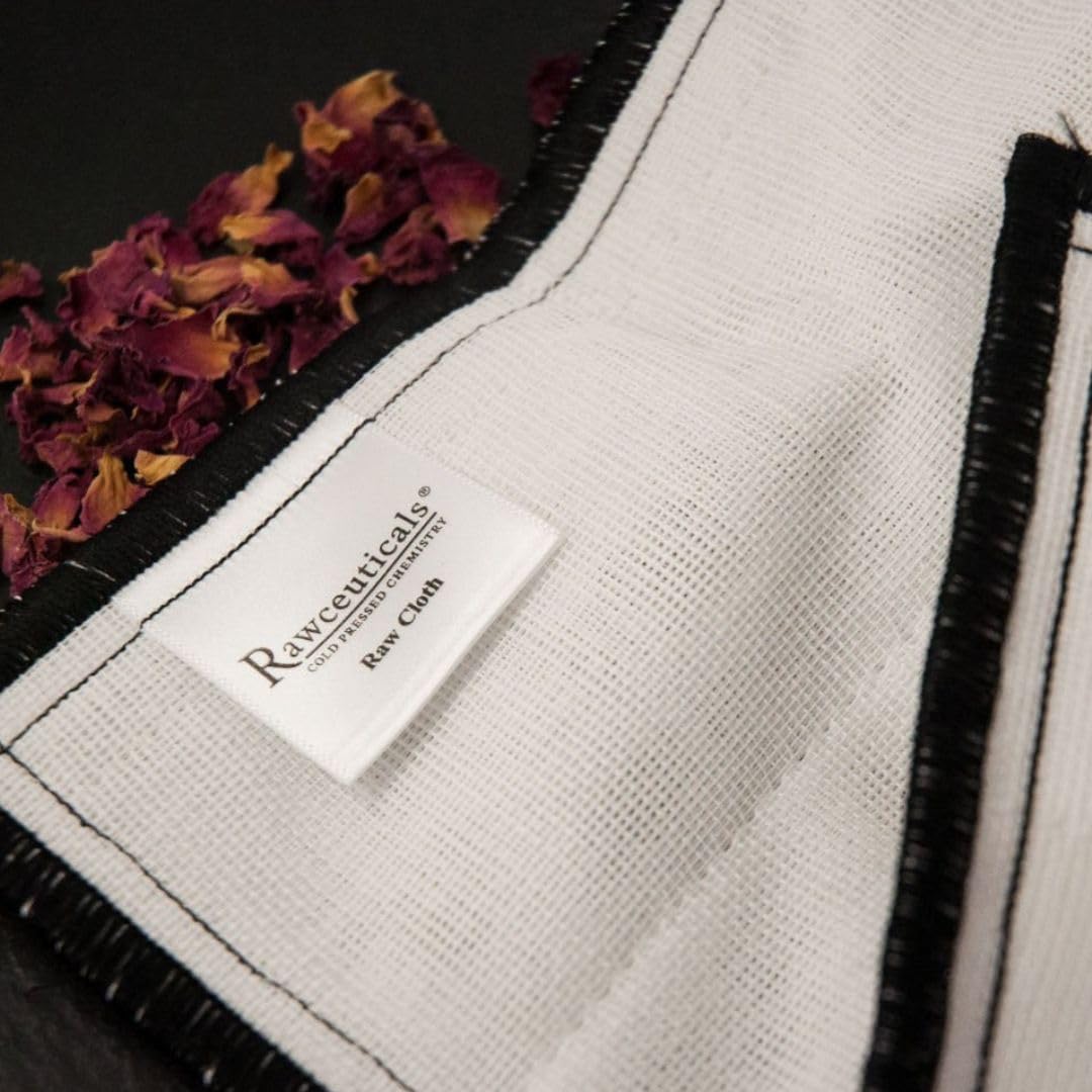 emerginC Rawceuticals Raw Cloth - Reusable Facial Cloth - Eco-Friendly Face Wipe (2 Cloths)