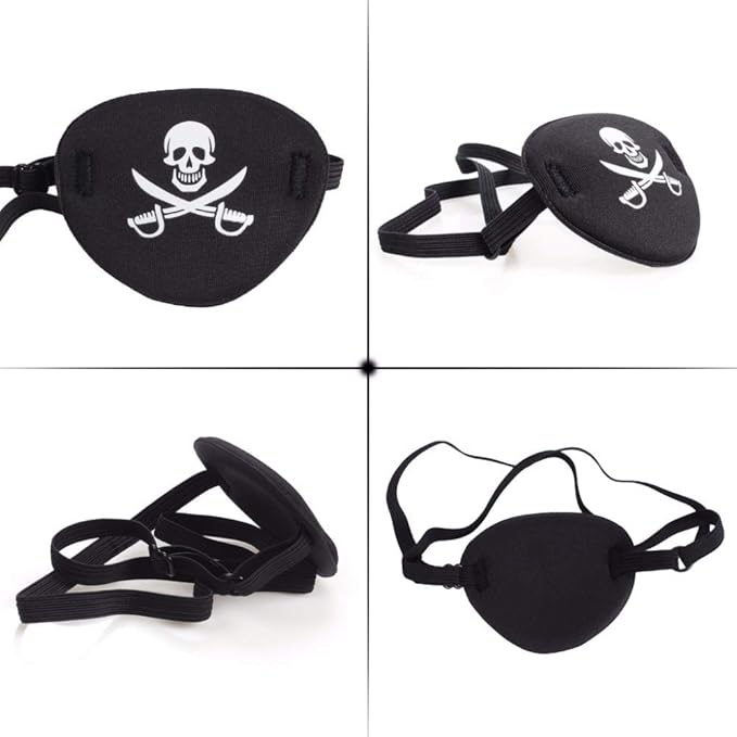 2pcs Pirate Eye Patch Pirate Patch Pirate Eye Patches Eye Patch Pirate Adult Eye Patch Pirate Kids Mens Pirate Eye Patch Halloween Eye Patch for Eye Patch Costume Kids Eye Patch Costume