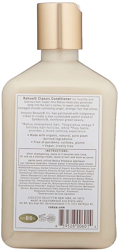 Rahua Classic Hair Conditioner, 9.3 Fl Oz, Moisturizing Organic Conditioner, Natural, Plant Based Derived Ingredients, Palo Santo, For Dry Damaged Hair, Hair Care for Soft & Shiny Hair, Scalp Care